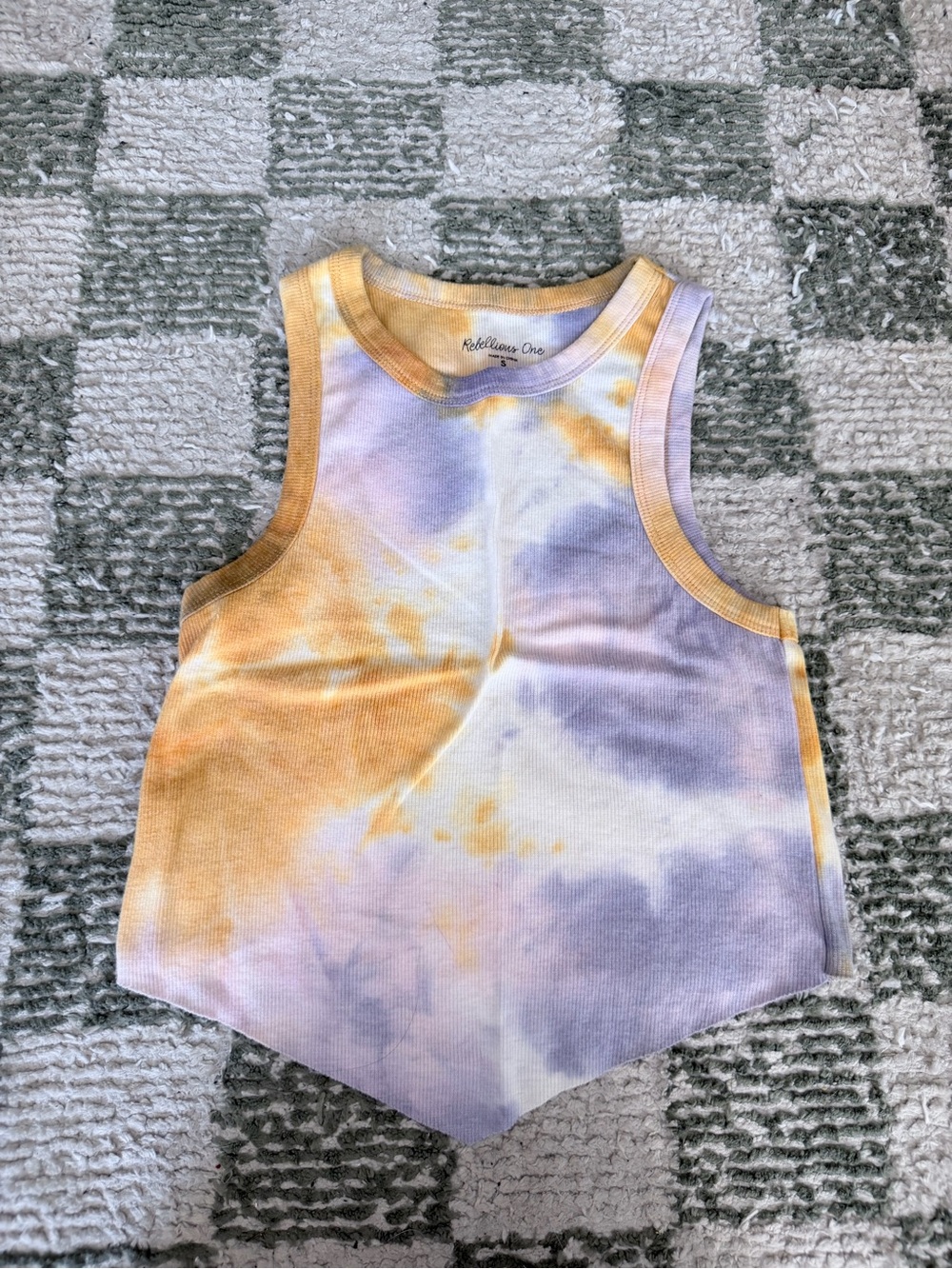 Tie-Dye Tank Top in Yellow & Purple